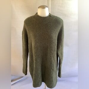 Large old navy sweater oversized green knit long sweater